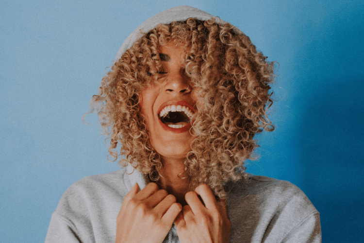 Woman smiling