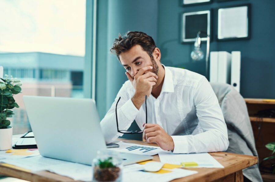 An employee is stressed about his job security and is unsure about his future.