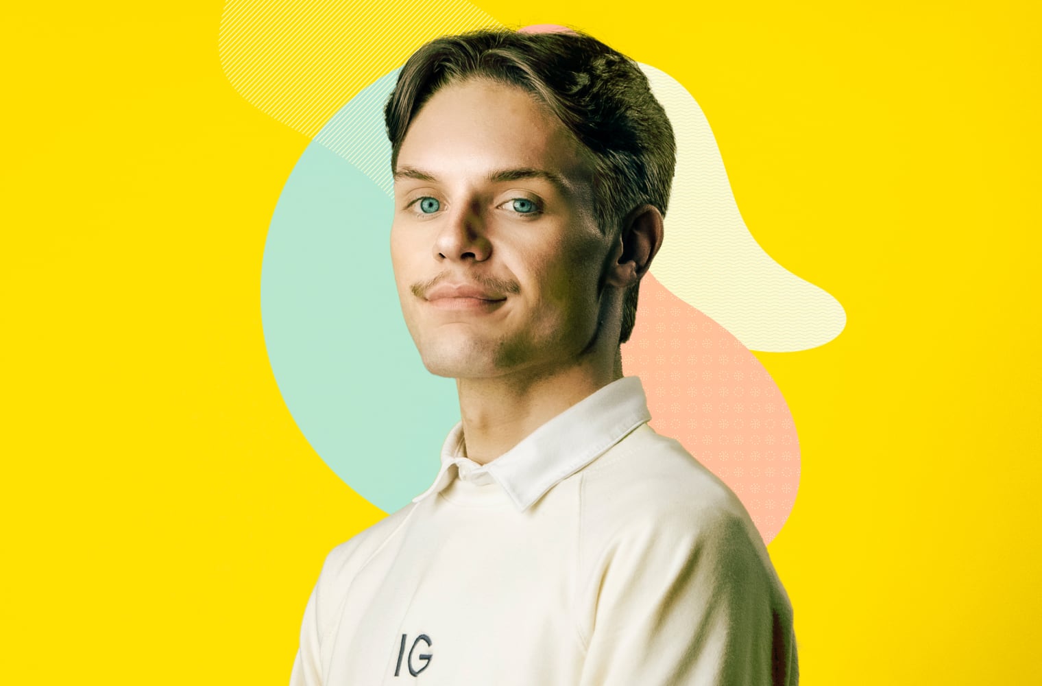 Man on yellow background