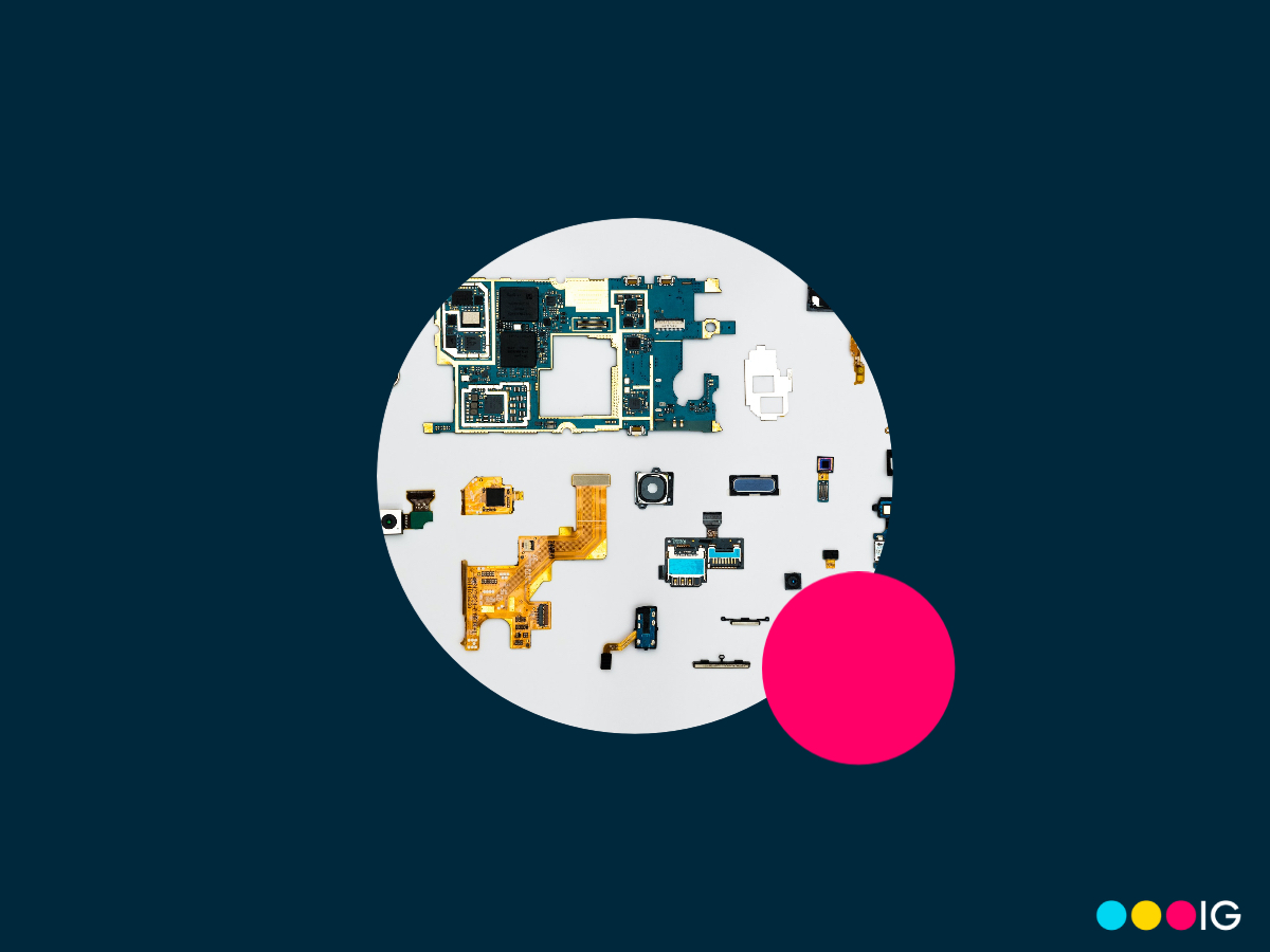 Cybersecurity blog cover with image of computer hardware
