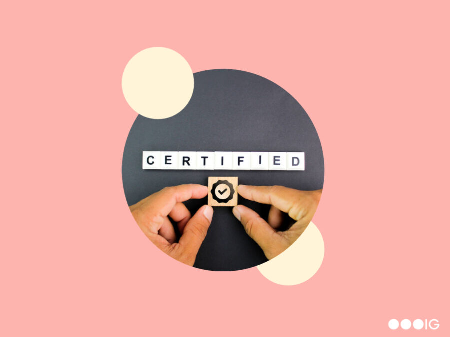 blog cover with picture of hands straightening letters that say certified