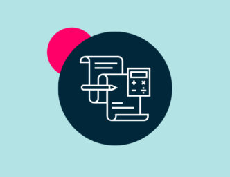 blog post cover with accounting icon