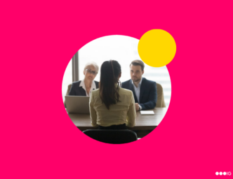 Image of one woman being interview by two people, something that can cost the company time and money in the recruiting process.