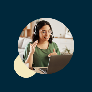 Image of a remote medical coder working at their computer.