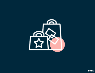 icon of shopping bags which are used in retail.