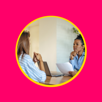 employer conducting a stay interview with employee.